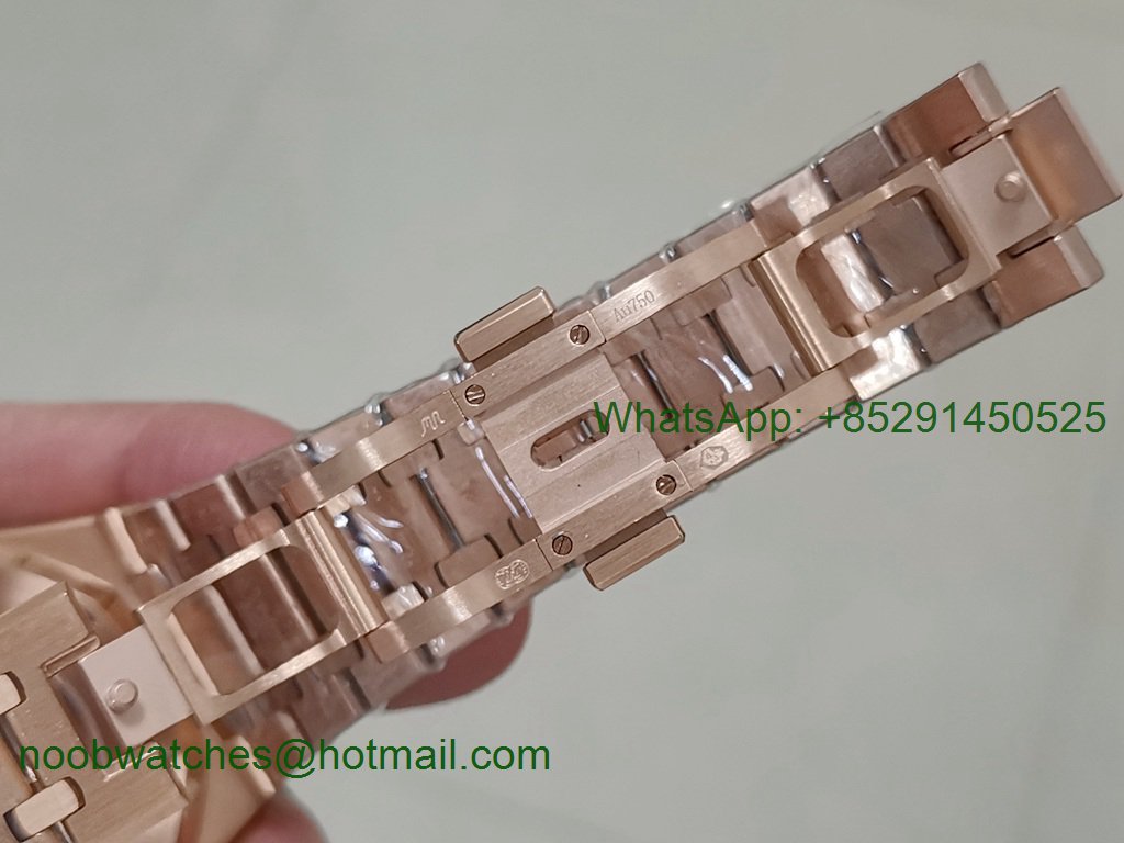Replica Audemars Piguet AP Royal Oak 41mm 15400 Rose Gold JF 1:1 Best Black Dial A3120 V5