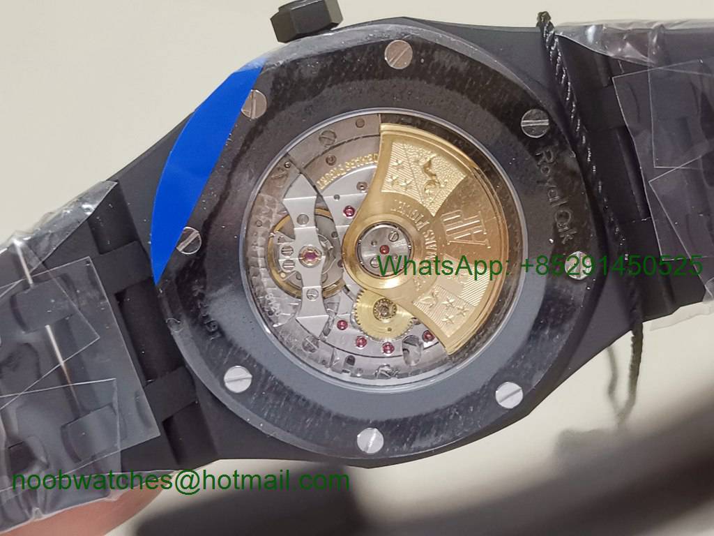 Replica Audemars Piguet AP Royal Oak 41mm 15400 Black DLC ZF 1:1 Best Black Dial A3120(Free BOX)