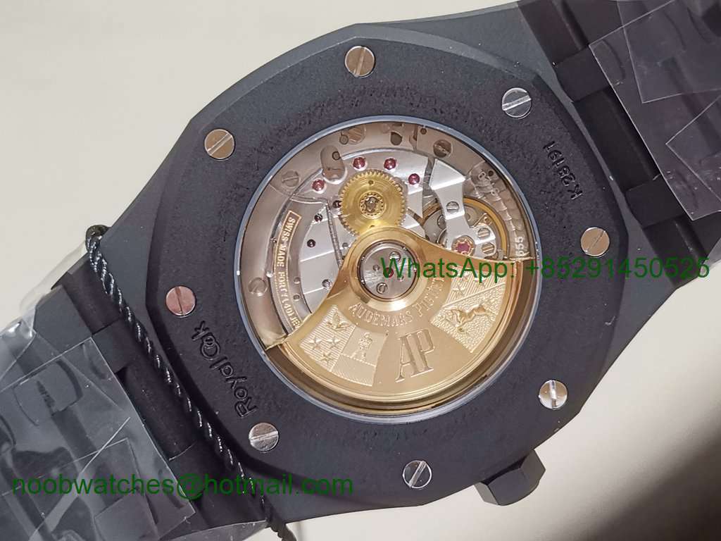 Replica Audemars Piguet AP Royal Oak 41mm 15400 Black DLC ZF 1:1 Best Black Dial A3120(Free BOX)