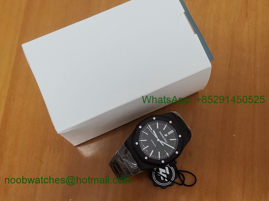 Replica Audemars Piguet AP Royal Oak 41mm 15400 Black DLC ZF 1:1 Best Black Dial A3120(Free BOX)