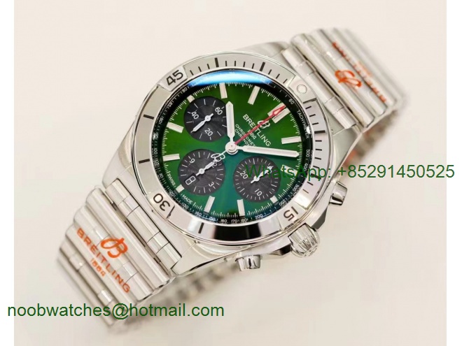 Replica Breitling Chronomat B01 Green Dial GF 7750