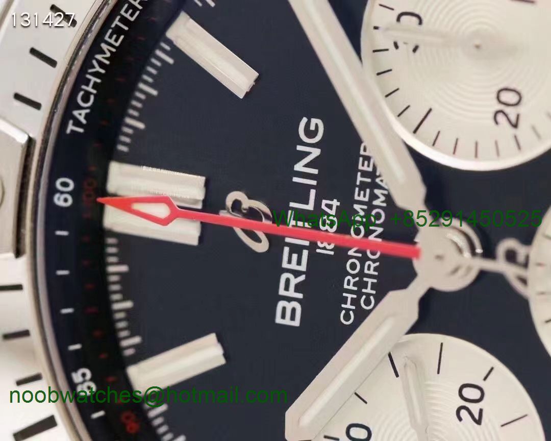 Replica Breitling Chronomat B01 Black White Dial GF 7750