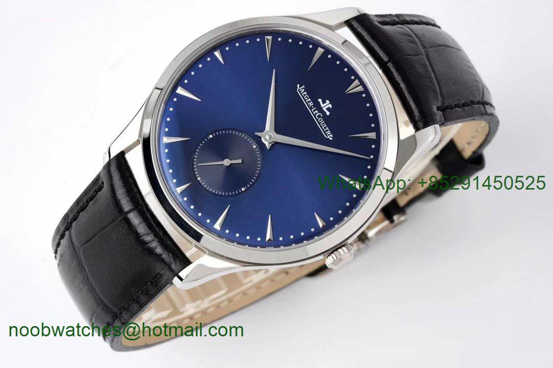Replica Jaeger Lecoultre JLC Master Ultra Thin ZF 1:1 Best Blue Dial on Black Leather A896