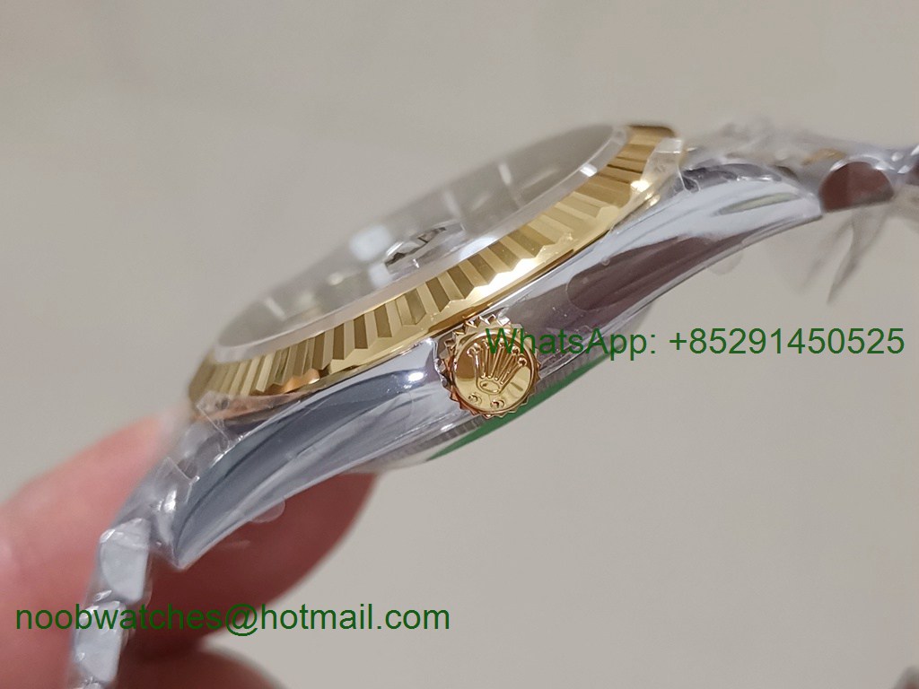 Replica Rolex DateJust 41mm 126333 904L SS Yellow Gold VSF 1:1 Best Black Dial on Jubilee Bracelet VS3235