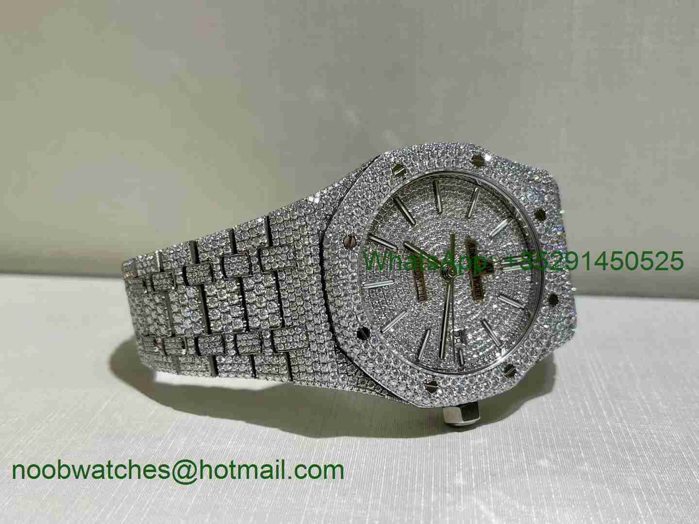 Custom Modify Watch Service - Wrap 18kt Real White Gold And Ice Out Service