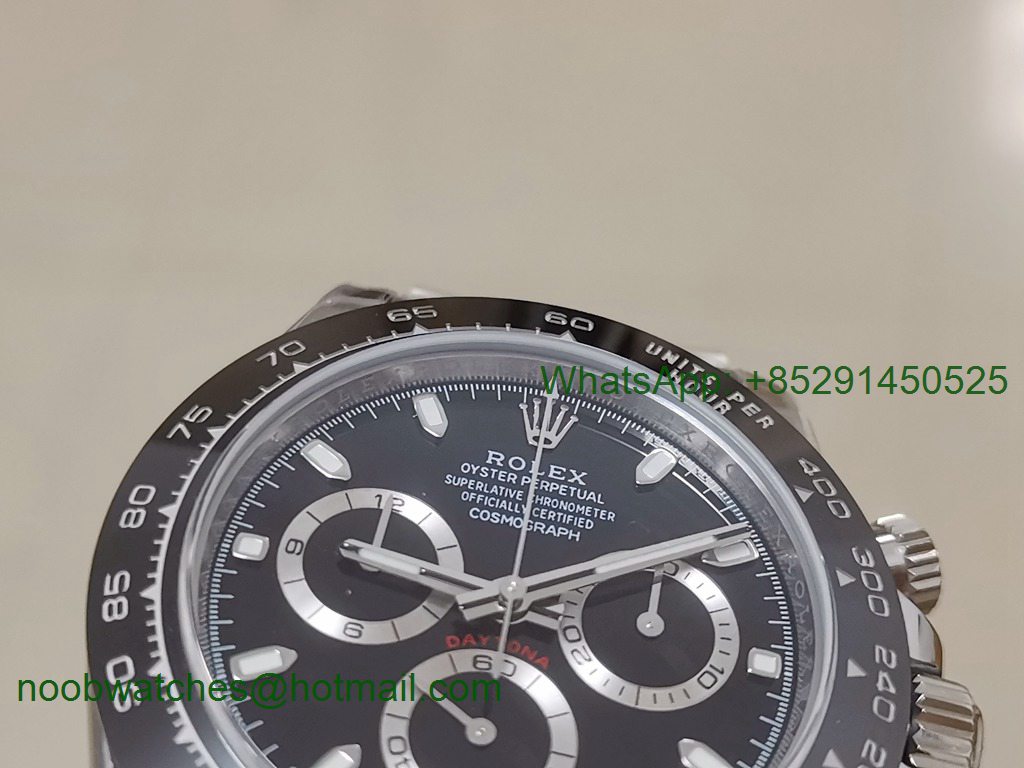 Replica Rolex Daytona 116500 Noob 1:1 Best 904L Black Dial SA4130 V4