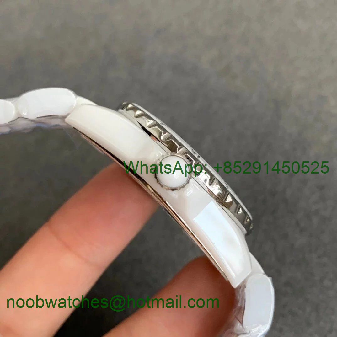 J-12 33mm XF 1:1 Best White Korea Ceramic White Dial on Bracelet Swiss Quartz