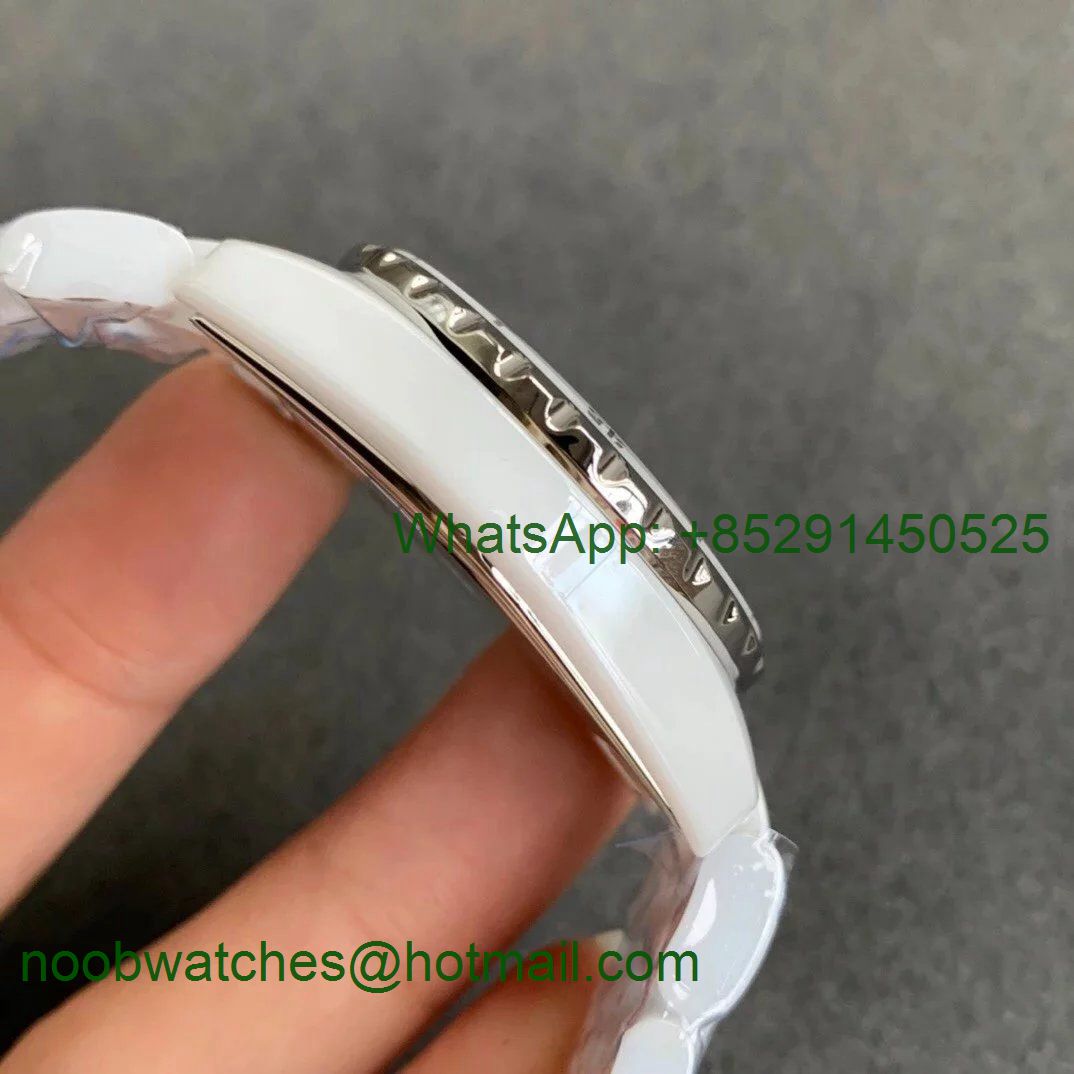 J-12 33mm XF 1:1 Best White Korea Ceramic White Dial on Bracelet Swiss Quartz