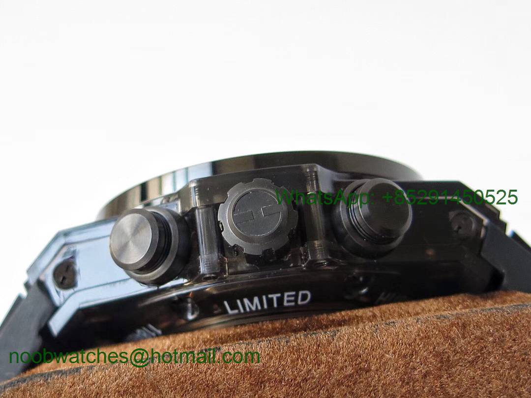 Replica HUBLOT Big Bang Unico Black Magic 45mm OXF Best Black Dial on Rubber Strap A1242