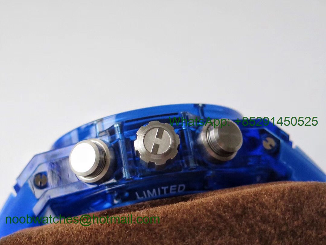 Replica HUBLOT Big Bang Unico Magic Sapphire Blue 45mm OXF Best Skeleton Dial on Blue Rubber A1242
