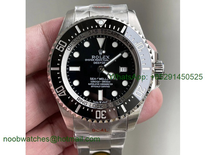 Replica Rolex Sea-Dweller Deepsea 126660 Black Dial Noob 1:1 Best 904L Steel A3235 