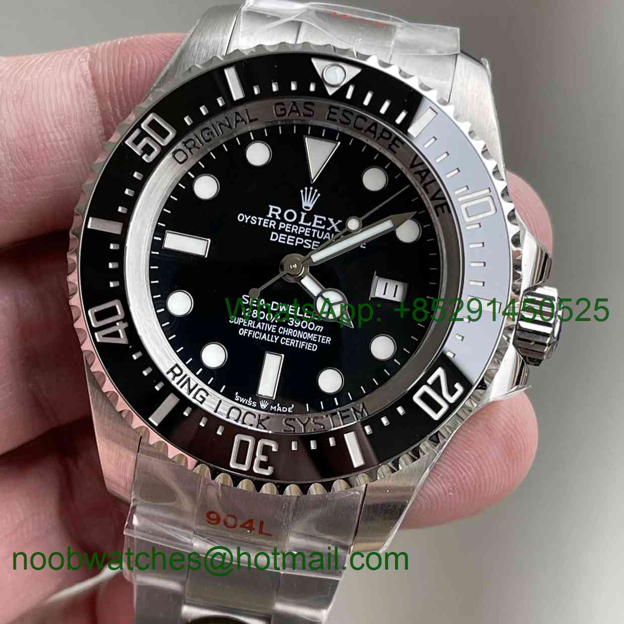 Replica Rolex Sea-Dweller Deepsea 126660 Black Dial Noob 1:1 Best 904L Steel A3235 