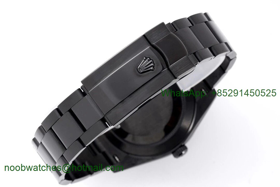 Replica Rolex DateJust 41mm Black PVD VRF Best Black Roman Dial on Oyster Bracelet A3235