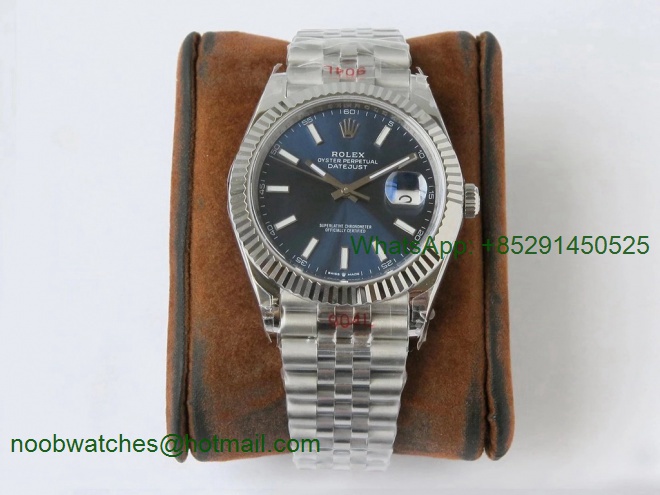 Replica Rolex DateJust 41mm 126334 VRF 1:1 Best 904L Steel Blue Dial Jubilee Bracelet A3235