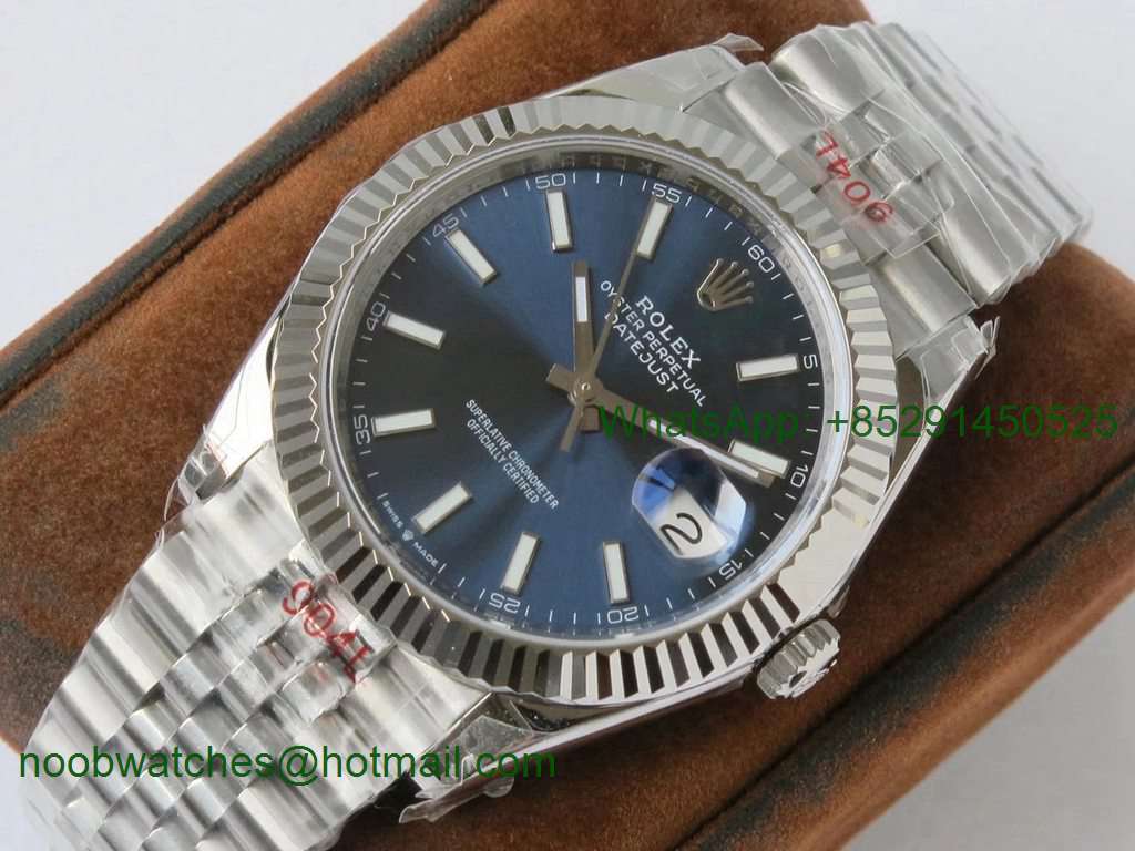 Replica Rolex DateJust 41mm 126334 VRF 1:1 Best 904L Steel Blue Dial Jubilee Bracelet A3235