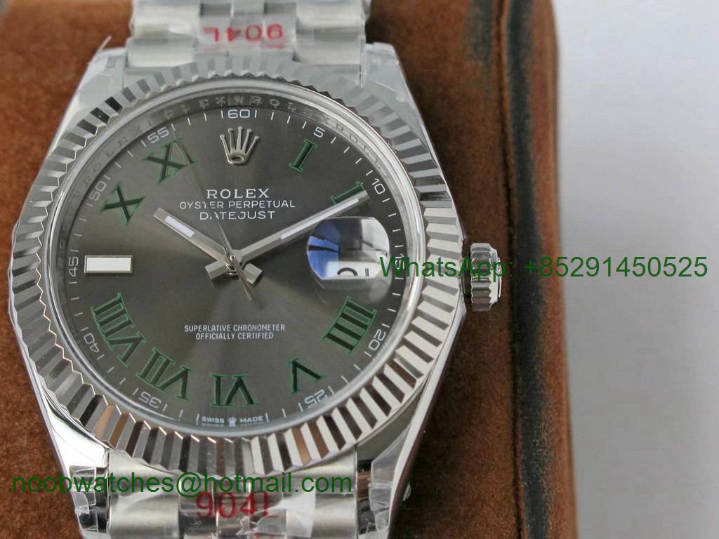 Replica Rolex DateJust 41mm 126334 VRF 1:1 Best 904L Steel Wimbledon Dial Jubilee Bracelet A3235