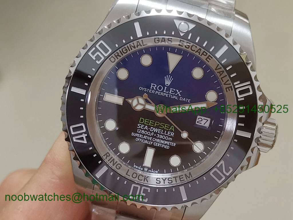 Replica Rolex Sea-Dweller Deepsea 126660 D-Blue James Cameron Noob 1:1 Best 904L A3235 Clone