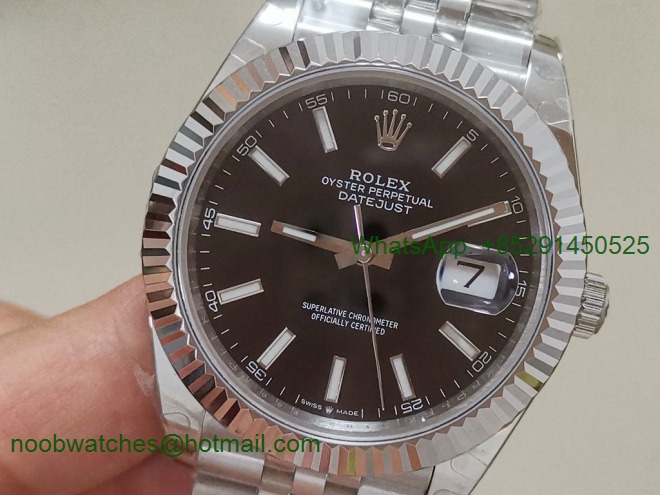 Replica Rolex DateJust 41mm 126334 BP Factory Best Black Dial Jubilee Bracelet A2813