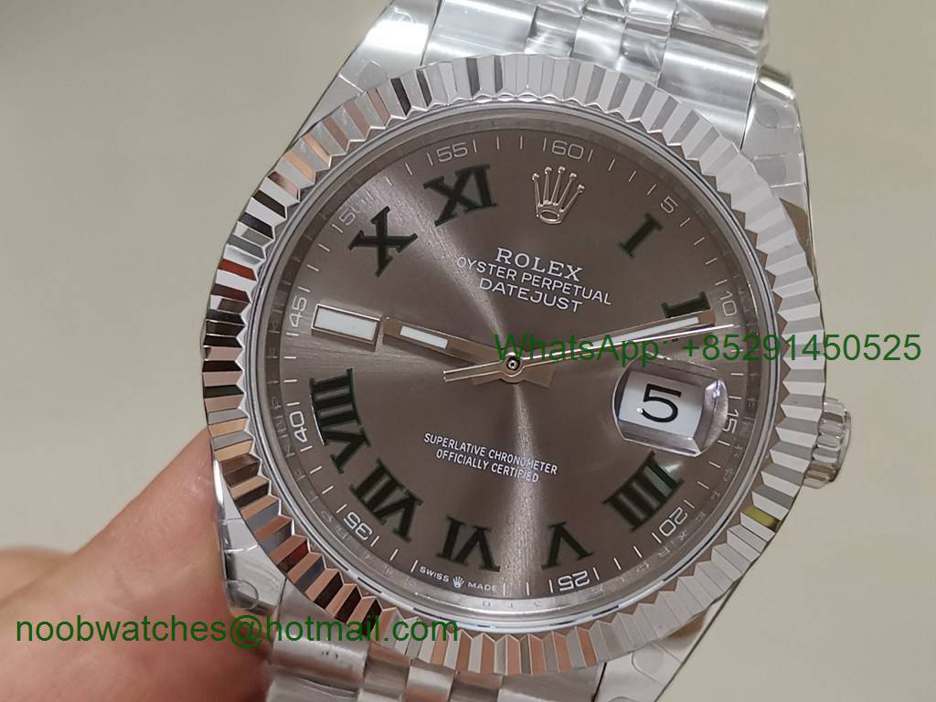Replica Rolex DateJust 41mm 126334 Wimbledon BP Factory Best Jubilee Bracelet A2824 