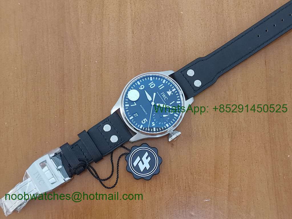 Replica IWC Big Pilot Real PR IW500912 ZF 1:1 Best Black Dial on Leather Strap A51111