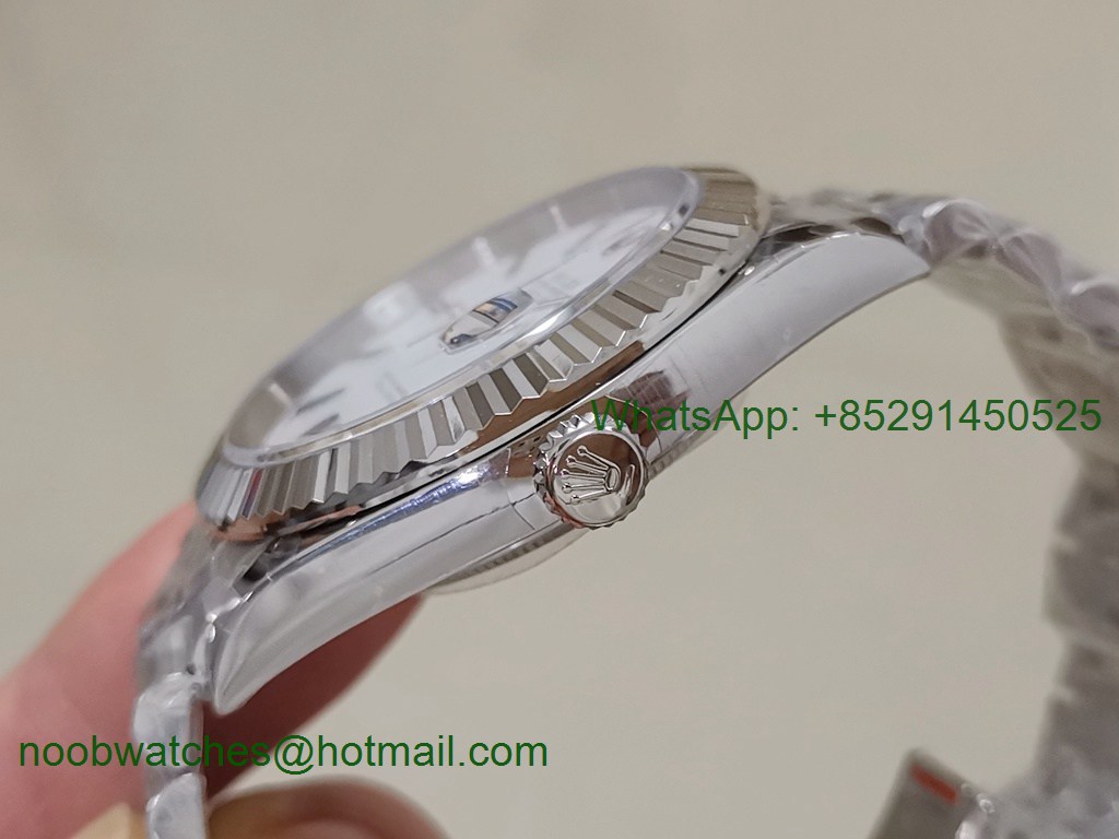 Replica Rolex DateJust 41mm 126334 BP Factory Best White Dial Jubilee Bracelet A2813