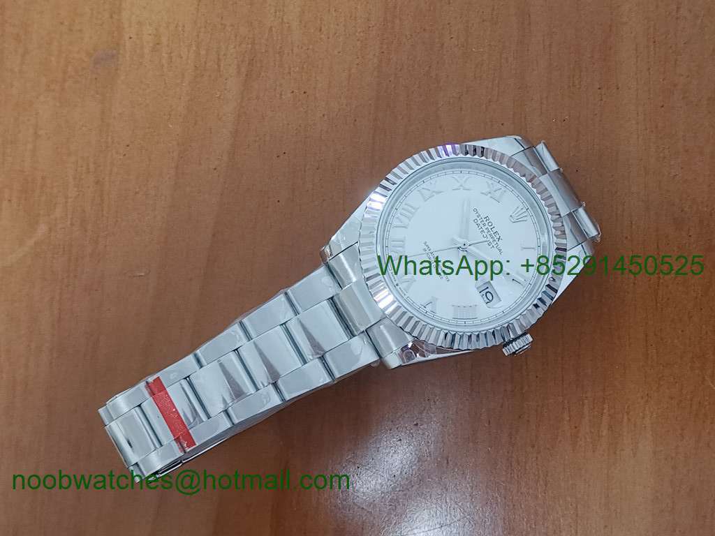 Replica Rolex DateJust 41mm 126334 BP Factory Best White Roman Dial Oyster Bracelet A2813
