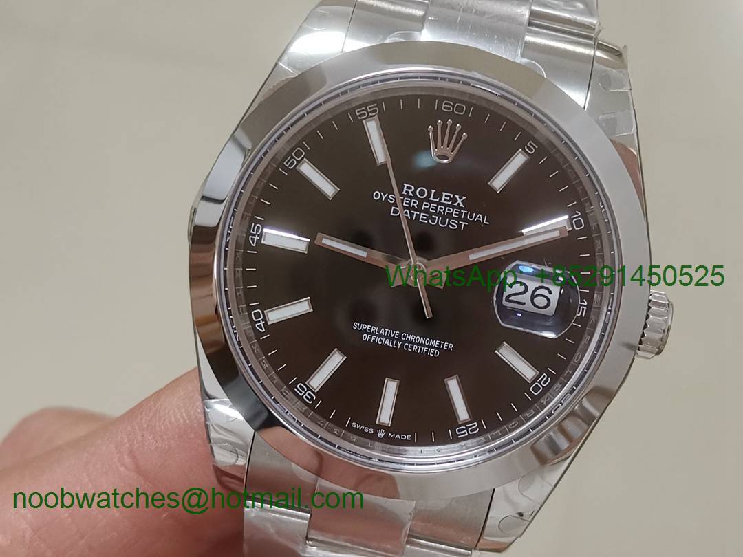 Replica Rolex DateJust 41mm 126334 BP Factory Best Black Dial Smooth Bezel A3235