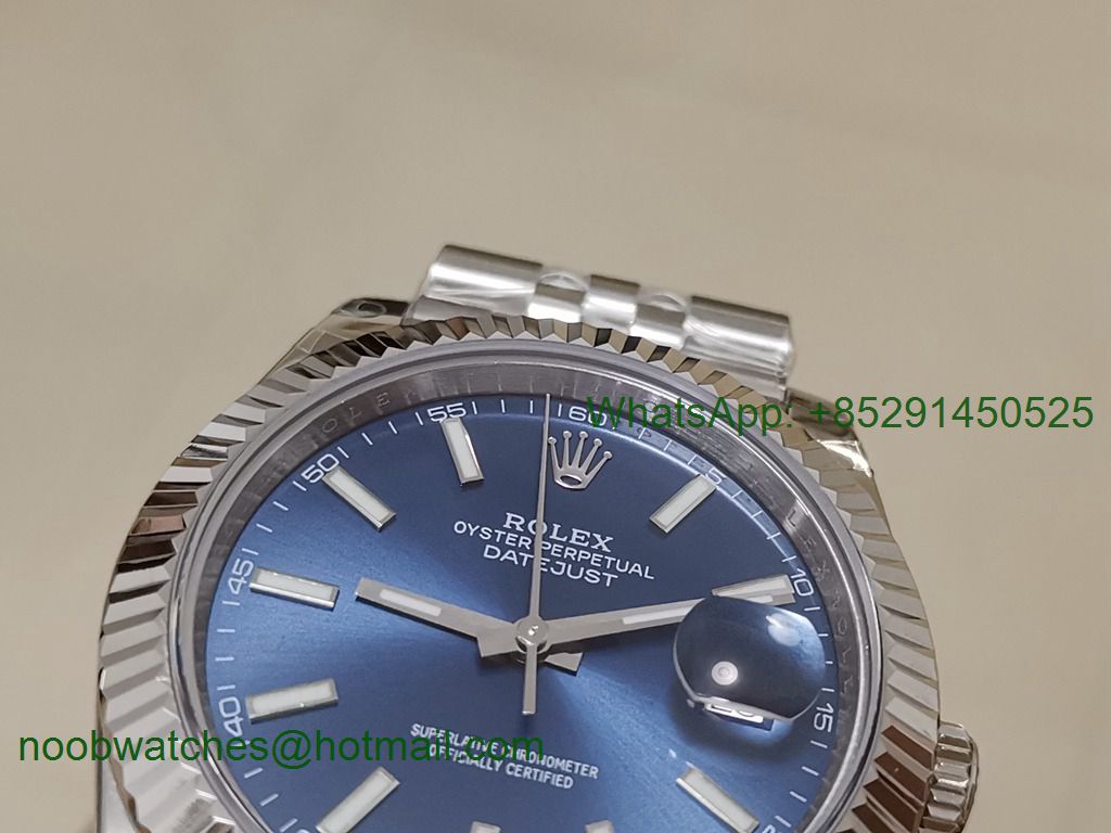 Replica Rolex DateJust 41mm 126334 BP Factory Best Blue Dial Jubilee Bracelet A3235