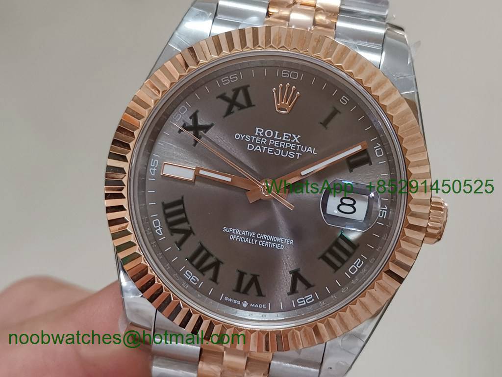 Replica Rolex DateJust 41mm Two Tone Rose Gold 126334 Wembled BP Factory A2813