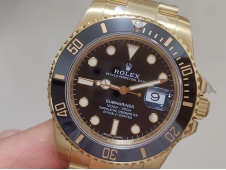 Replica Rolex Submariner 116618 LN Black Ceramic Yellow Gold Plated BP Factory A2813