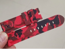 Panerai Red Black Camouflage Rubber Strap For PAM111,312,359 etc