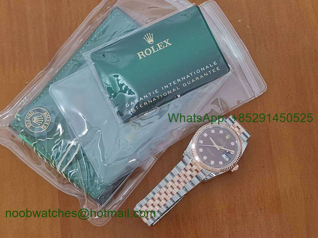 Replica Rolex DateJust 36mm SS/Rose Gold 126233 EWF 1:1 Best Brown Dial A3235