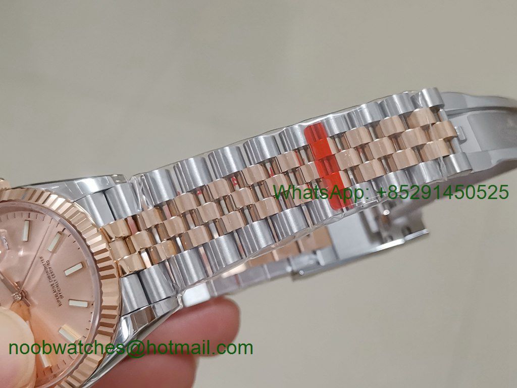 Replica Rolex DateJust 36mm SS/Rose Gold 126233 EWF 1:1 Best Pink Dial A3235