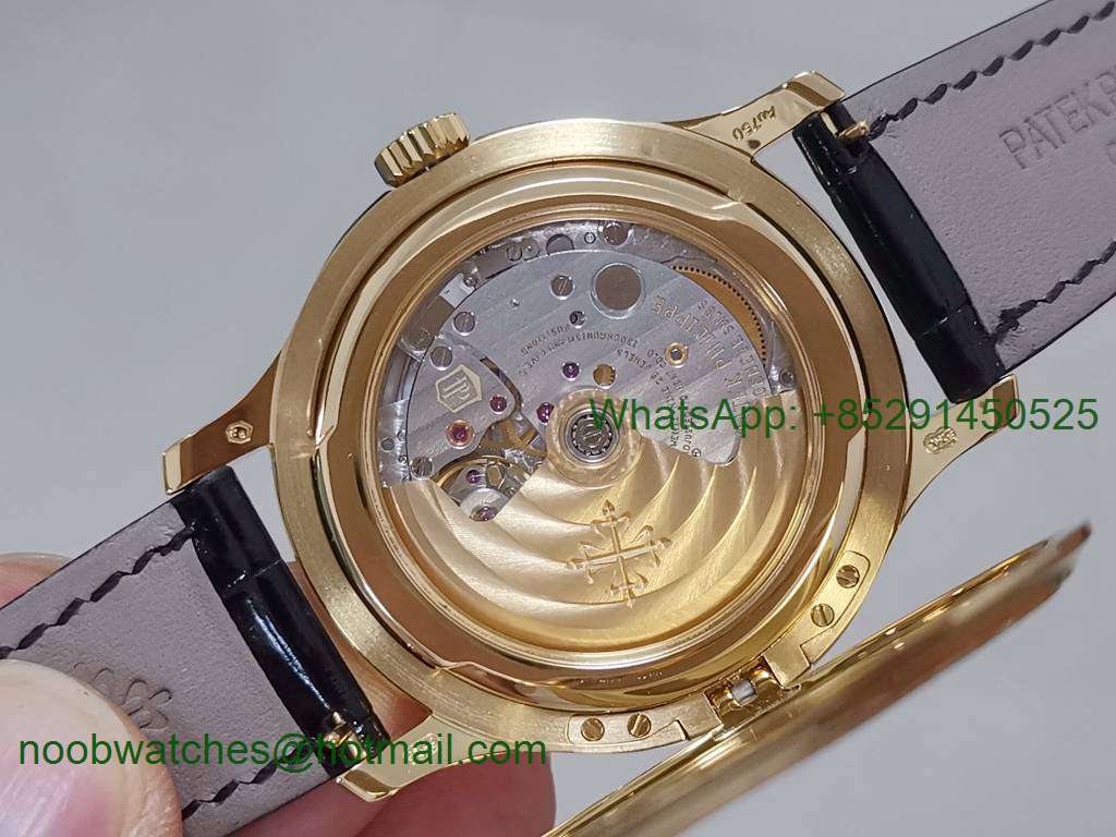 Replica Patek Philippe Calatrava 5227R Yellow Gold 3KF 1:1 Best White Dial on Leather A324 V2