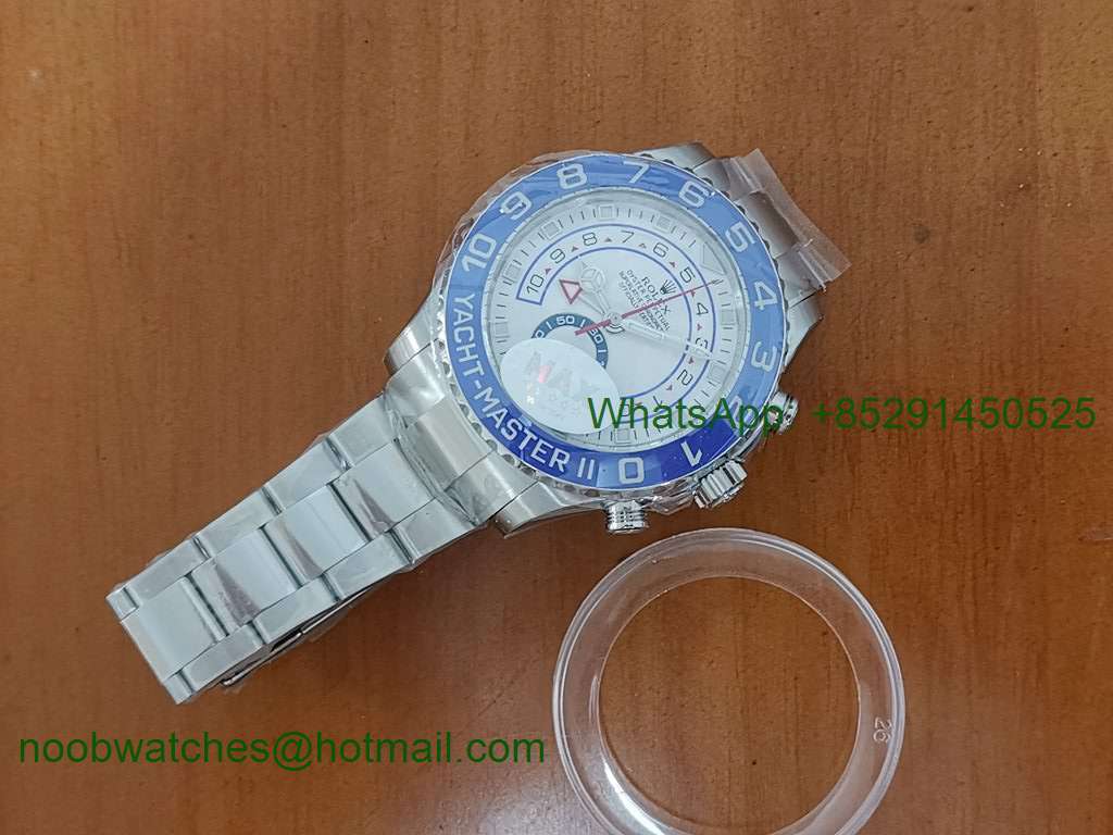 Replica Rolex YachtMaster II 116680 SS Blue Ceramic VRF 1:1 Best on SS Bracelet A7750