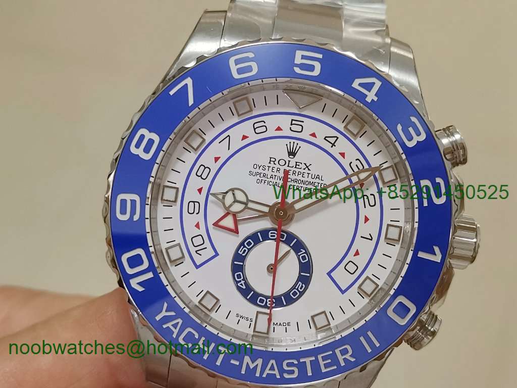 Replica Rolex YachtMaster II 116680 SS Blue Ceramic VRF 1:1 Best on SS Bracelet A7750
