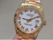 Replica Rolex DateJust 31mm 18kt Yellow Gold Plated TWF A2824