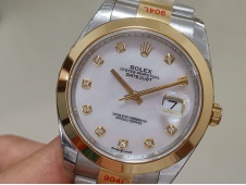 Replica Rolex DateJust 41mm Two Tone Yellow Gold 126233 EWF 1:1 Best MOP Dial A3235