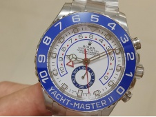 Replica Rolex YachtMaster II 116680 SS Blue Ceramic VRF 1:1 Best on SS Bracelet A7750