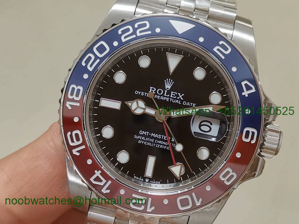 Replica Rolex GMT II 126710 BLRO 904L SS GMF 1:1 Best Julibee Bracelet SA3186 CHS