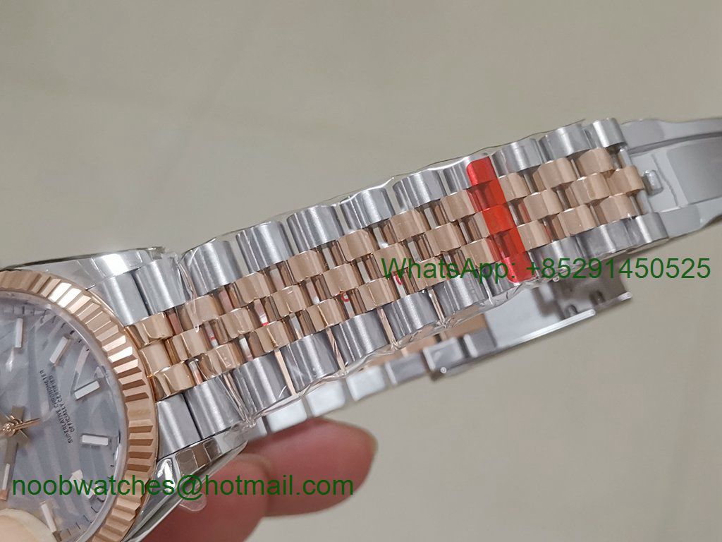 Replica Rolex Datejust 36mm Rose Gold/Steel Gray Motif Dial 2021 EWF