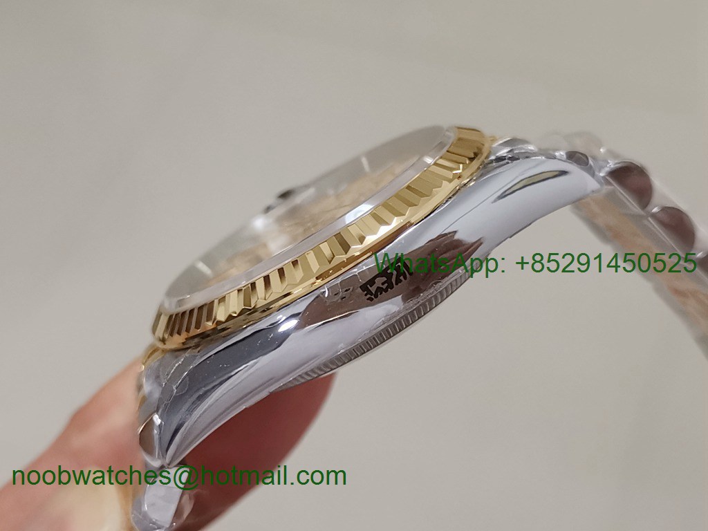 Replica Rolex Datejust 36mm Gold Steel Motif Dial 2021 EWF