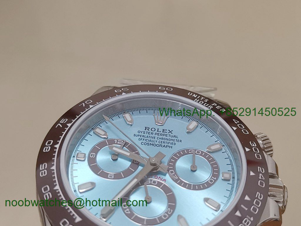 Replica Rolex Daytona 116506 Ice Blue Dial Brown Ceramic Bezel A7750 Noob