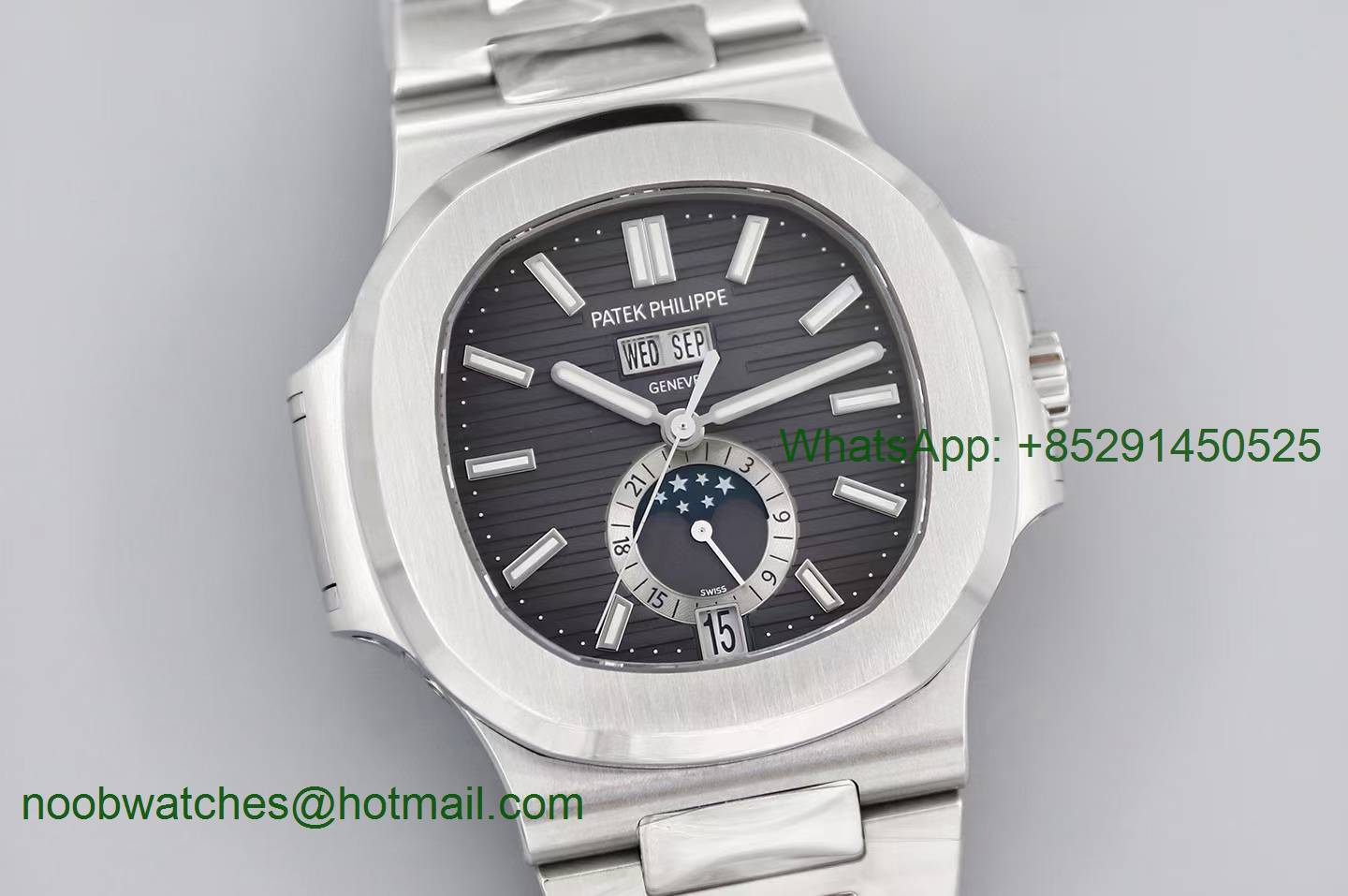 Replica Patek Philippe Nautilus 5726 Full Function Moonphase PPF 1:1 Best Gray Dial A324