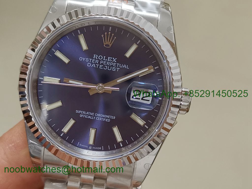 Replica Rolex DateJust 36mm 126234 GMF 1:1 Best 904L Blue Dial on Jubilee Bracelet A2824
