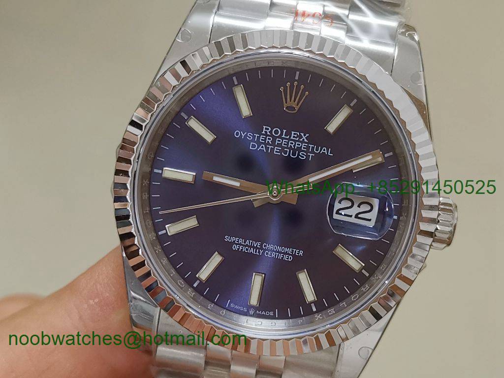 Replica Rolex DateJust 36mm 126234 GMF 1:1 Best 904L Blue Dial on Jubilee Bracelet A2824