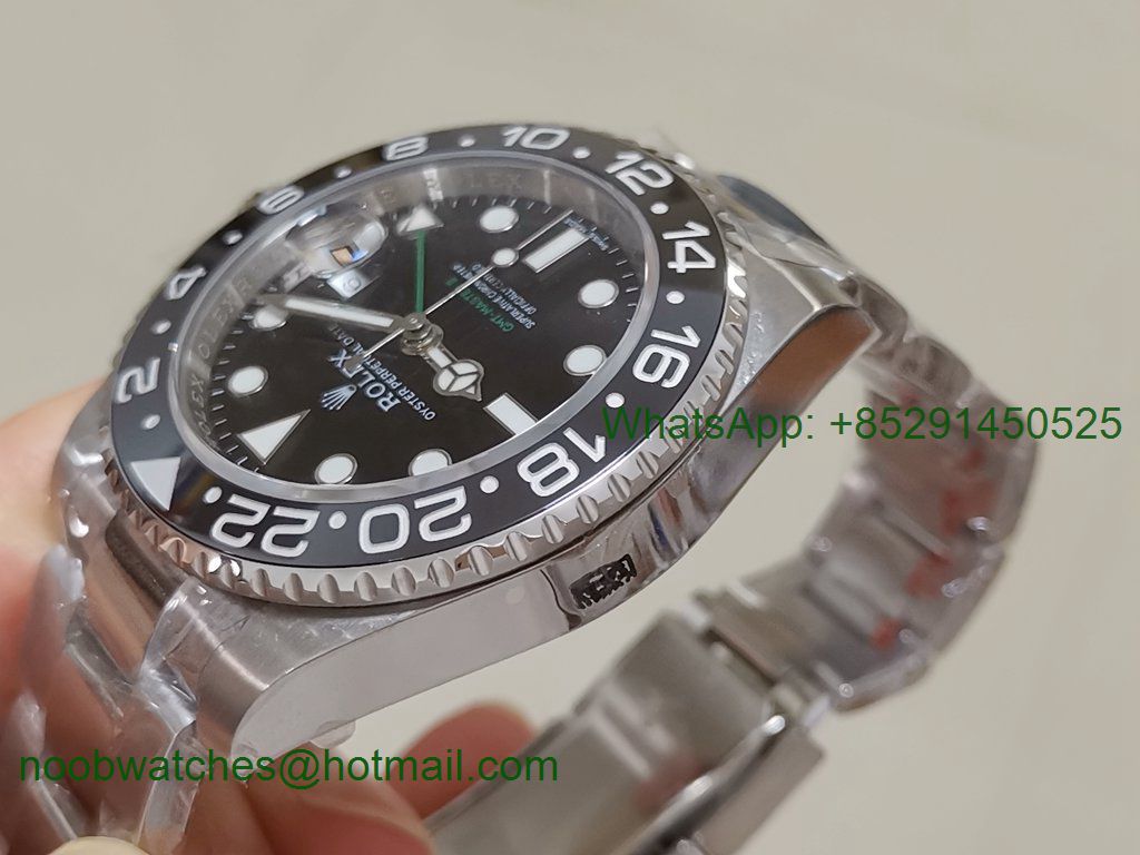 Replica Rolex GMT II 116710 LN Black Dial 904L 1:1 CLEAN Factory VR3186 CHS