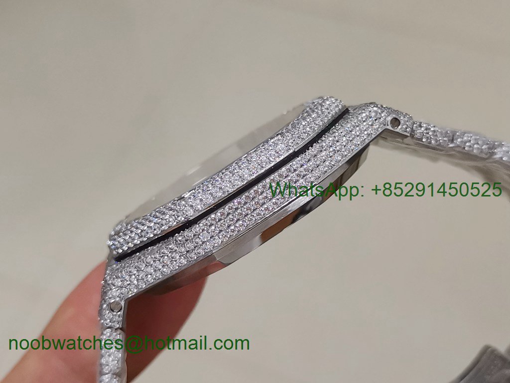 Replica Audemars Piguet AP Royal Oak 41mm 15400 All Diamond Ice Out A3120