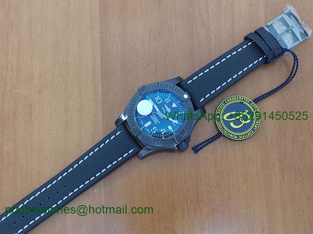 Replica Breitling Avenger II Seawolf PVD GF 1:1 Best Black Arabic Dial A2824 V2