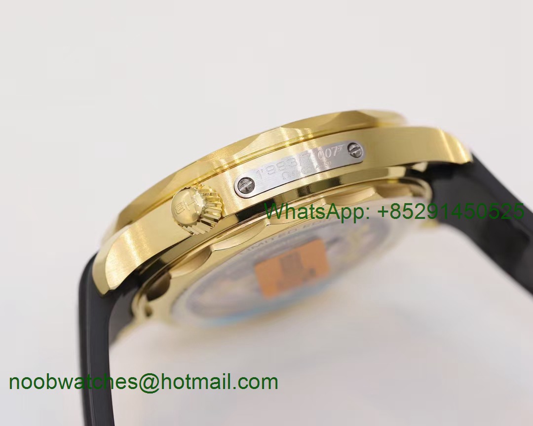 Replica OMEGA Seamaster Diver 300M Yellow Gold 007 James Bond ORF 1:1 Best on Rubber A8807